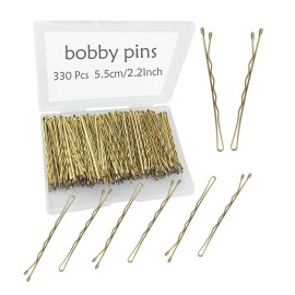 330 PCS 2.2Inch Blonde Bobby Pins for Women Girls, Super Grip Gold Hair Clips with Box, YINGFENG Reusable Non Slip Hair Pins, Suitable for All Hair Types