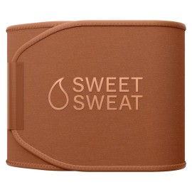 Sports Research Sweet Sweat Toned Waist Trimmer for Women and Men | Premium Waist Trainer Belt to \'Tone\' your Stomach Area (Clay, Large)