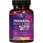 Prenatal Vitamins with Folic Acid & DHA, Fetal Brain Development Support with Folate & Omega 3\'s, Prenatal Multivitamin for Women, Vitamin A, C, D, B6, B12 & Iron, Pregnancy Supplement - 60 Softgels