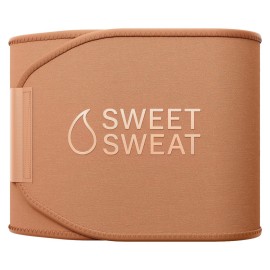 Sports Research Sweet Sweat Toned Waist Trimmer for Women and Men | Premium Waist Trainer Belt to help \'Tone\' your Stomach! (Sand, Medium)