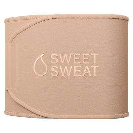 Sports Research Sweet Sweat Toned Waist Trimmer for Women and Men | Premium Waist Trainer Belt to \'Tone\' your Stomach Area (Stone, X-Large)