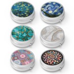 Pill Box 3 Compartment Small Pill Case,Portable for Pocket or Purse Pill Organizer Pill Container Holder to Hold Vitamins, Medication, Fish Oil and Supplements(6PCS)