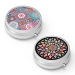 Pill Box 3 Compartment Small Pill Case,Portable for Pocket or Purse Pill Organizer Pill Container Holder to Hold Vitamins, Medication, Fish Oil and Supplements(2PCS)