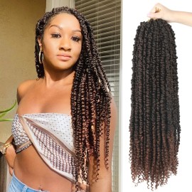 Bileaf Passion Twist Hair 24 Inch Pre-twisted Passion Twist Crochet Hair, Pre Looped Crochet Passion Twist Bohemian Crochet Braids 8 Packs T30