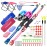 DaddyGoFish Kids Fishing Pole - Rod Reel Combo Tackle Box Starter Set - First Year Small Dock Gear Kit for Boys Girls Toddler Youth Age Beginner Little Children Junior Anglers (2 Pack Blue + Pink 5ft)