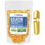XPRS Nutra Size 2 Empty Capsules - 100 Count Empty Gelatin Capsules - Pills DIY Capsule Filling - Pure Bovine Pill Gel Caps for Do-It-Yourself Supplements (Gold)