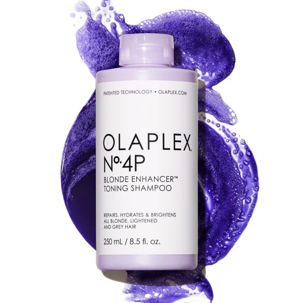 Olaplex N. 4P Blonde Enhancer Purple Toning Shampoo: Neutralizes Brassiness & Strengthen | Repairs Damages & Hydrates Hair| For Coily, Curly, Straight, and Wavy, 250 mL / 8.5 Fl. Oz.