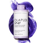 Olaplex N. 4P Blonde Enhancer Purple Toning Shampoo: Neutralizes Brassiness & Strengthen | Repairs Damages & Hydrates Hair| For Coily, Curly, Straight, and Wavy, 250 mL / 8.5 Fl. Oz.