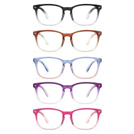 CCVOO Mix & Match Reading Glasses for Women - Lightweight, Comfortable Fit, Clear Vision - Blue Light Blocking