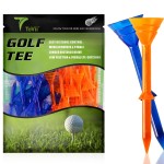 ToVii 3-1/4 Big Cup Plastic Golf Tees 40 PackExcellent Durability and Stability Tees |Golf Plastic Tees Reduced Friction & Side Spin (Orange/Blue)