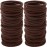 200PCS Womens Elastic Hair Tie, 4mm Hair Ties for Thick and Curly Hair Ponytail Holders Hair Elastic Band for Women or MenBrown)