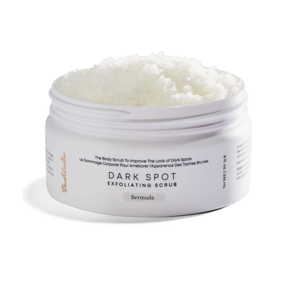Bushbalm Dark Spot Exfoliating Scrub - Pre-Shave Sugar Scrub for Dark Spots, Hyperpigmentation, Razor Bumps & Dry Skin - Gently Buffs & Soothes Sensitive Skin - Bermuda 236 ml