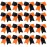 16PCS 8 Large Cheer Hair Bows Ponytail Holder Elastic Band Handmade for Cheerleading Teen Girls College Sports (Black/Orange, 1 Count (Pack of 16))