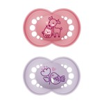 MAM Original Matte Baby Pacifier, Nipple Shape Helps Promote Healthy Oral Development, Sterilizer Case, 6-16 Months (Pack of 2)