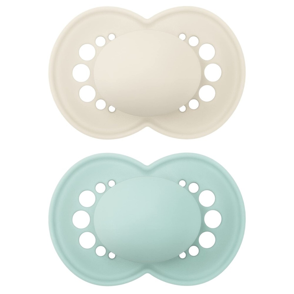 MAM Original Matte Pacifier (1 Sterilizing Pacifier Case), 6 Plus Months, Unisex Baby Pacifier, Best Pacifiers for Breastfed Babies, 6-16 Months (Pack of 2)