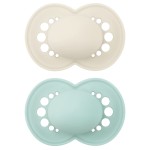MAM Original Matte Pacifier (1 Sterilizing Pacifier Case), 6 Plus Months, Unisex Baby Pacifier, Best Pacifiers for Breastfed Babies, 6-16 Months (Pack of 2)