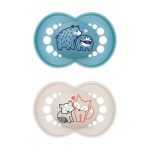 MAM Original Matte Baby Pacifiers, Binky for 16+ Months, BPA-Free Silicone Nipple, Easy to Clean, Best for Breastfed Babies, Developed with Medical Experts, 2 Count Binkies with Sterilizer Case