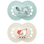 MAM Original Matte Baby Pacifier, Nipple Shape Helps Promote Healthy Oral Development, Sterilizer Case, Boy, 6-16 Months (Pack of 2)