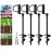 Eurmax USA Ground Anchors Heavy Duty Adjustable L-Shaped Head Shed Tent Stakes Trampoline Anchors, Trampoline Stakes for Sheds,Swing Sets,Mobile Home,Carports Set of 4(Black)