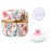 Qopoto Body Powder Puff and Container for Dusting Powder, Women Powder Puff and Powder Case for Bath and Travel (Ormosia)