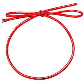 Mandala Crafts 6 Inches Pre-Tied Stretch Loops with Pre Tied Bows from Elastic Ribbon - 100 Red Elastic Bows Boxes Bows Tags Gift Elastic Wrapping Cord String