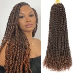 8 Packs Passion Twist Hair 22 Inch Passion Twist Crochet Hair For Black Women Water Wave Crochet Braiding Hair Extensions (22 Inch, 1B/30)