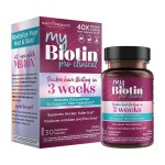Purity Products MyBiotin ProClinical - Thicker Hair Starting in 3 Weeks & Fights Wrinkles - MB40X Patented Biotin Vitamin B7 Matrix w/Astaxanthin - 40X More Soluble vs Ordinary Biotin, 30 Veg Capsules