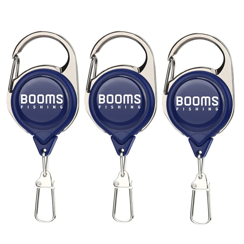 Booms Fishing RG1 Fly Fishing Zinger Retractor - Retractable Tether 3pcs Blue