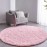 FJZFING Pink Round Rug Ultra-Soft Plush Modern 5x5 Circle Area Rug for Kid\'s Bedroom, Fluffy Shag Circular Rug for Nursery Room, Non-Slip Home Decor Cute Pink Carpet for Teen\'s Room
