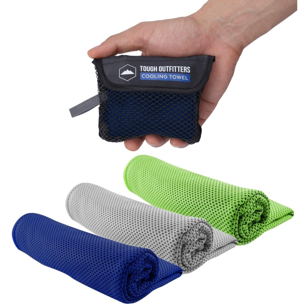 Tough Outdoors Cooling Towel - Cooling Towels for Neck & Face - Ice Wrap & Sweat Rag for Camping Gym Yoga & Sports - Workout Towel for Gym Sweat - Cool Towels for Extreme Heat
