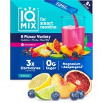 IQMIX Hydration Electrolyte Powder - 4-in-1 Formula for Hydration, Mental Clarity, Mood & Recovery - Sugar-Free, Keto Drink Mix with Magnesium L-Threonate & Lions Mane - 8-Count Sampler (All Flavors)