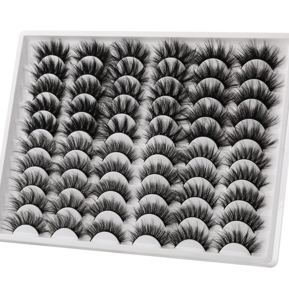 30 Pairs 20MM False Eyelashes ALICE Wholesale 6 Styles Lashes Bulk 6D Volume Dramatic Faux Mink Eyelashes Multipack