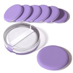 MOHOPE 8Pcs Air Cushion Makeup Sponges for Foundation with Portable Box | Latex-Free Blending Sponge for Liquid, Cream, Foundation and Powder | Round Powder Puff | Purple