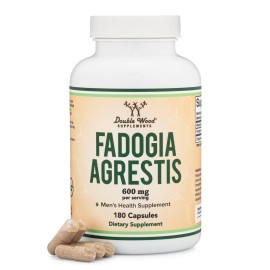 Fadogia Agrestis 600mg Per Serving (180 Capsules) Powerful Extract to Support Athletic Performance (Third Party Tested, Non-GMO, Vegan, Gluten Free) by Double Wood