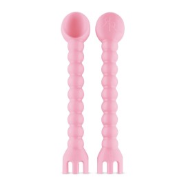 Ryan & Rose Cutie Tensils Baby Spoon and Fork [2 Pack] (Captain)