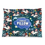Dreamtown Kids Toddler Pillow & Pillowcase, Hypoallergenic, Made in USA, Soft & Breathable, Ideal for Naps, Bed, Daycare and Travel, for Boys and Girls Ages 2+, Woodland Unicorn