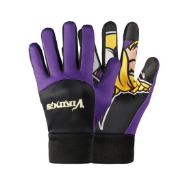 FOCO Minnesota Vikings NFL Palm Logo Texting Gloves