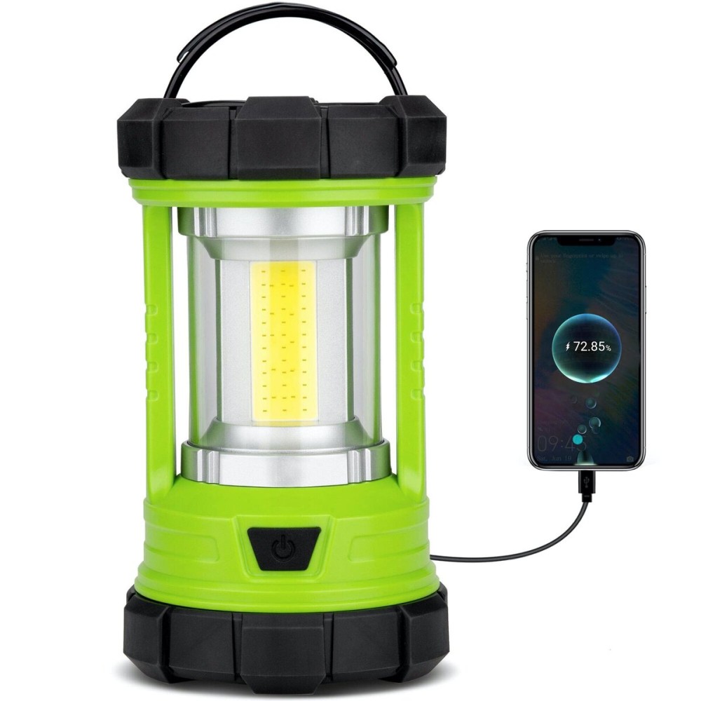 Camping Lantern 3000LM, LED Lanterns for Power Outages with 4400mAh Phone Charger, Impact-Resistant Rechargeable Lantern, 5 Light Modes Waterproof Lantern for Hurricane Emergency(Pale Green)