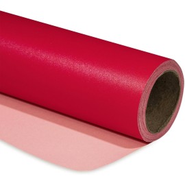 RUSPEPA Red Matte Wrapping Paper - Solid Color Pearly - lustre Paper Perfect for Wedding, Birthday, Christmas, Baby Shower -17 Inches X 32.8 Feet