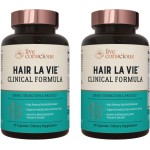 Hair La Vie Live Conscious Clinical Formula Hair Vitamins Capsule with Biotin and Saw Palmetto - Healthy Hair and Whole-Body Wellness (2-Pack)