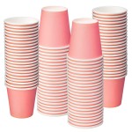 Huaiid 3 oz 100 Pack Small Paper Cups, Mouthwash Cups Bathroom Paper Cups, Espresso Mini Cups for Snack Bathroom Espresso, Perfect for Home Condos Rvs Campers (Pink)