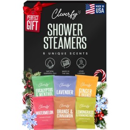 Cleverfy Lavender Shower Steamers Aromatherapy - Stocking Stuffers for Teen Girls, Women and Wife - Christmas Gifts for Teens and Women - White Elephant Gifts for Adults - 18 Tablets