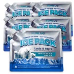 SUNLUG Reusable Ice Packs for Lunch Bags,7.56.5 Long Lasting Freezer Packs for Lunch Box-Keep Food Fresh (5 Pack)