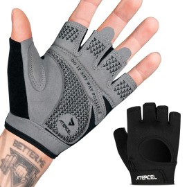 ATERCEL Weight Lifting Gloves Full Palm Protection, Workout Gloves for Gym, Cycling, Exercise, Breathable, Super Lightweight for Mens and Women(Black2, X-Large)