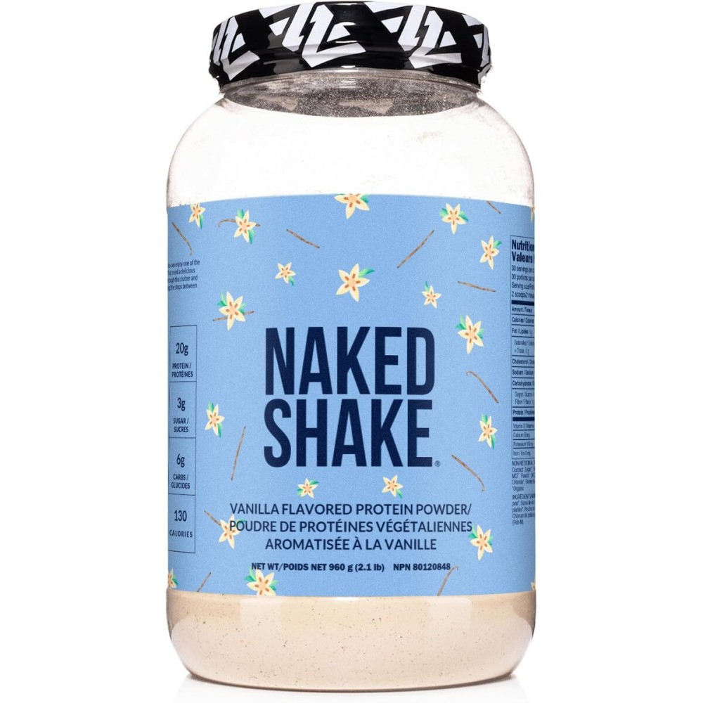 NAKED Shake - Vanilla Protein Powder - Plant Based Protein Shake with Mct Oil, Gluten-Free, Soy-Free, No Gmos Or Artificial Sweeteners - 30 Servings