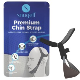 Snugell Premium Chin Strap for CPAP Users - Adjustable and Comfortable Original Design Chin Straps for Sleeping - to Keep Mouth Closed During Sleep - Improves CPAP Therapy - Anti Snoring Straps
