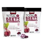 Force Factor Total Beets Soft Chews with Beetroot, Nitrates, L-Citrulline, Grapeseed Extract, & Antioxidants, Healthy Energy Supplement with Elite Ingredients for Heart, Superfood, 120 Count, 2-Pack