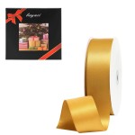 LIUYAXI Yellow Gold Double Face Satin Ribbon 1 X 50 Yards, Ribbons Perfect for Crafts, Gift Wrapping, Bow Making and More