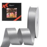 LIUYAXI Silver Double Face Satin Ribbon 1 X 50 Yards, Ribbons Perfect for Crafts, Gift Wrapping, Bow Making and More