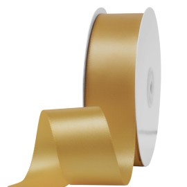 LIUYAXI Gold Double Face Satin Ribbon 1-1/2 X 50 Yards, Ribbons Perfect for Crafts, Gift Wrapping, Bow Making and More
